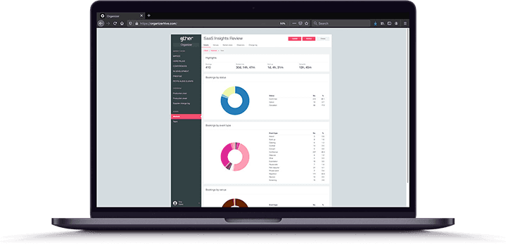 Streamlined venue space scheduling for organizers.    
